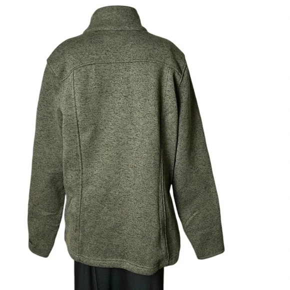 Y2K, fitted,heavy fleece jacket, sweater women XL, GREEN hiking,outdoors,EC - Picture 13 of 14